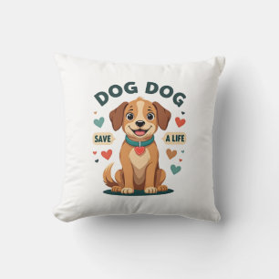 Almofada Cachorro Resgate Fofo Vintage Salve Uma Vida Carto