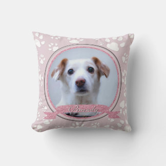 Almofada Cachorro Rosa-Rosa Impressões Memoriais