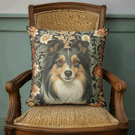 Almofada Cachorro Sheltie ou Collie no Estilo de William Mo