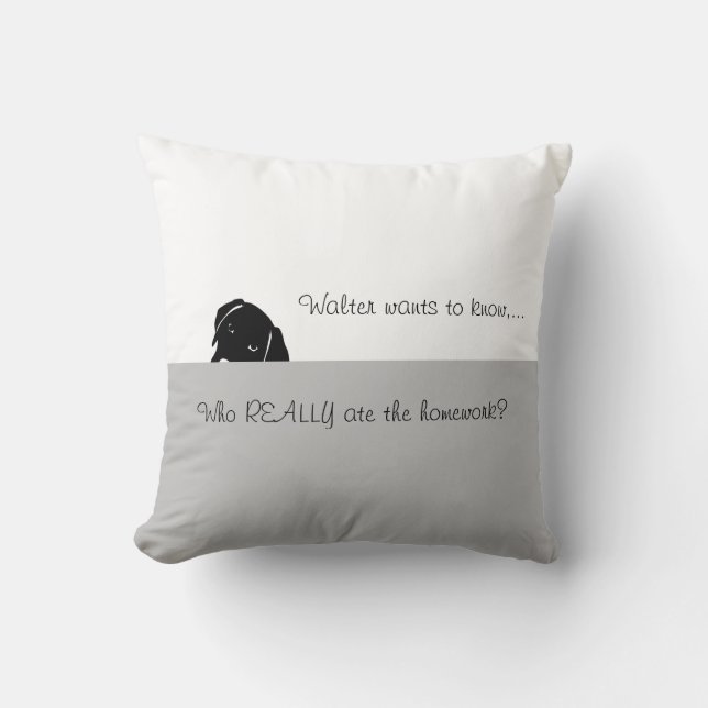 Almofada Cachorro Sneaky quer saber Travesseiro decorativo (Frente)