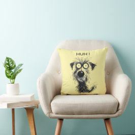 Almofada Cachorro Whimsical HUH! Travesseiro decorativo de