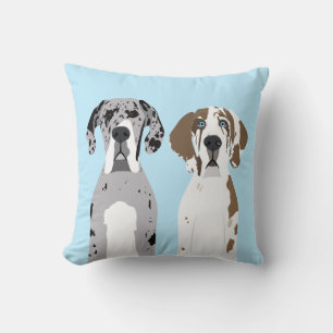 Almofada Cachorros de Dane Bonitos Azuis