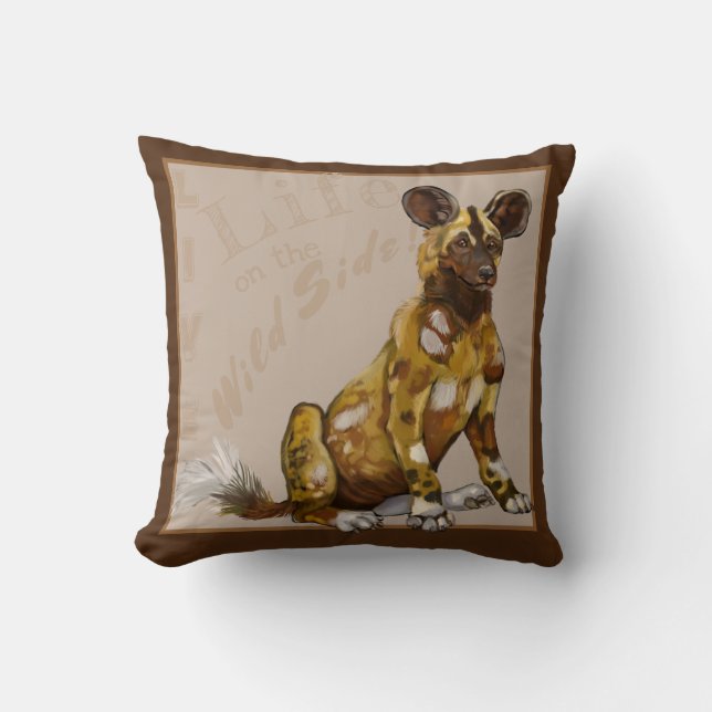 Almofada Cachorros Pintados Africanos (Frente)