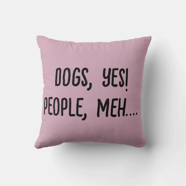 Almofada Cachorros, Sim! Pessoas, Meh.... (Verso)