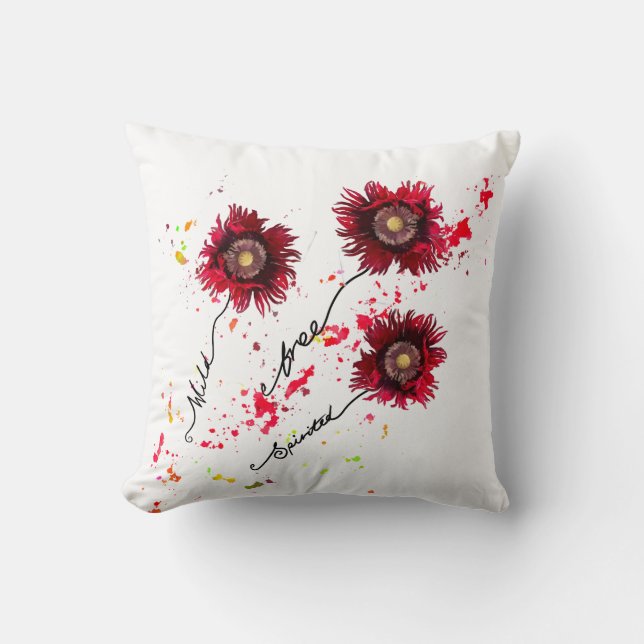 Almofada Cachorros vermelhos salpicados e decapantes (Frente)