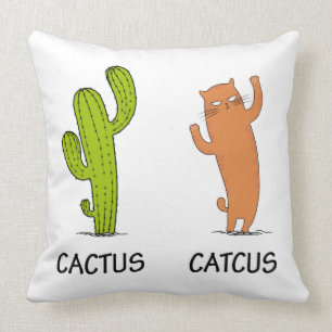 Almofada Cactus Catcus, Presente De Gato Engraçado, Cactus