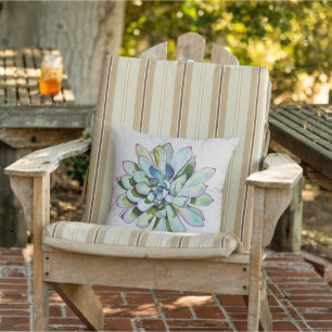 Almofada Cactus com pintura de óleo de Quinacridona magenta