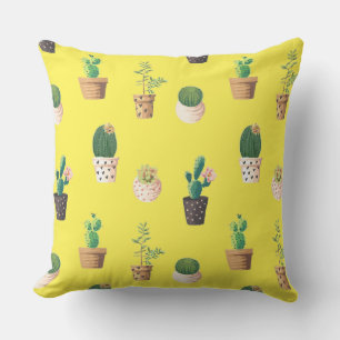Almofada Cactus Suculente de Dessrt Verde em Potes