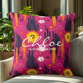 Almofada Cactus vibrante e o bem-estar do sol personalizado
