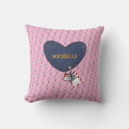 Almofada Cadeado e Chave Personalizados Românticos Rosa Elé