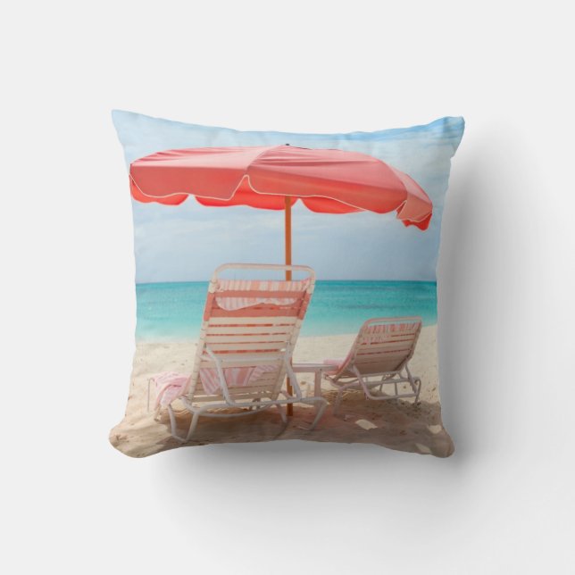 Almofada Cadeiras de Lounge na praia oceânica (Frente)