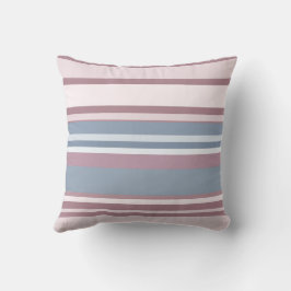 Almofada Cadet Grey and Desaturated Rose Stripes