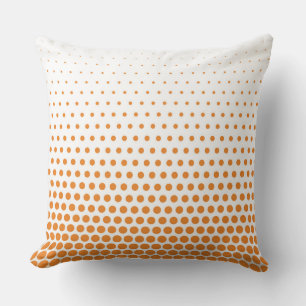 Almofada Cádmio Bolinhas Laranja Moderno Branco