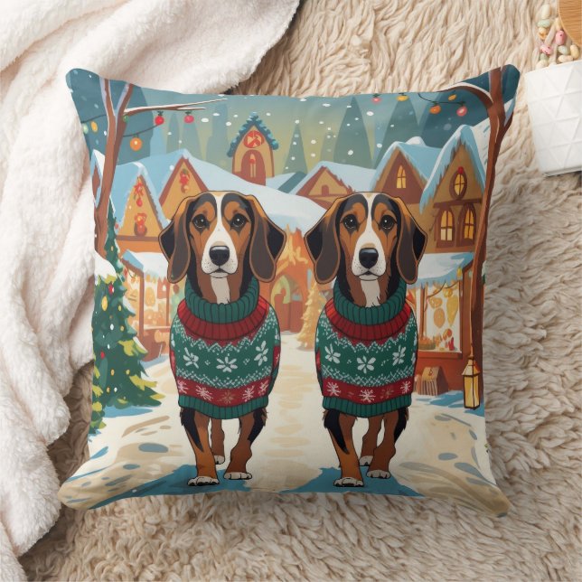Almofada Cães Afghan Hound Natal Neve Férias (Cobertor)