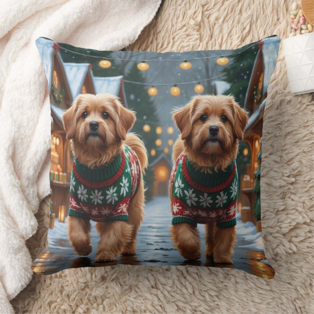 Almofada Cães Coton De Tulear Natal Neve Férias (Cobertor)