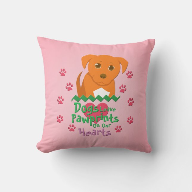 Almofada Cães Deixam Pawprint (Frente)