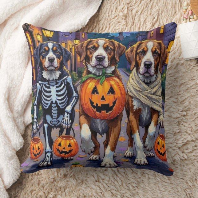 Almofada Cães São Bernardo em Fantasias de Halloween (Cobertor)