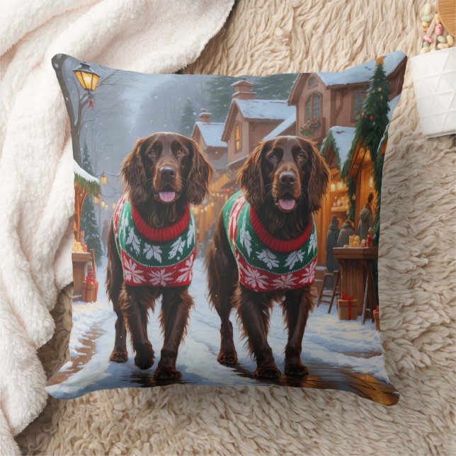 Almofada Cães Setter Inglês Natal Neve Feriado (Cobertor)