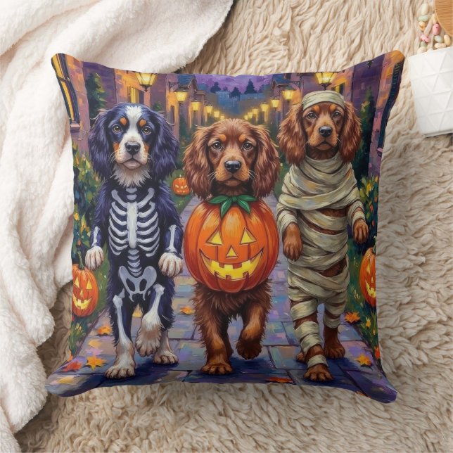 Almofada Cães Sussex Spaniel em Fantasias de Halloween (Cobertor)