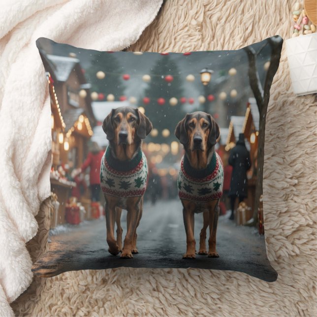 Almofada Cães Wolfhound Natal Neve Férias (Cobertor)