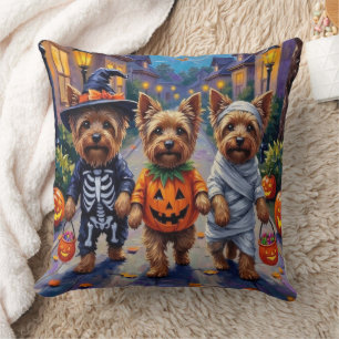 Almofada Cães Yorkshire Terrier com Fantasias de Halloween