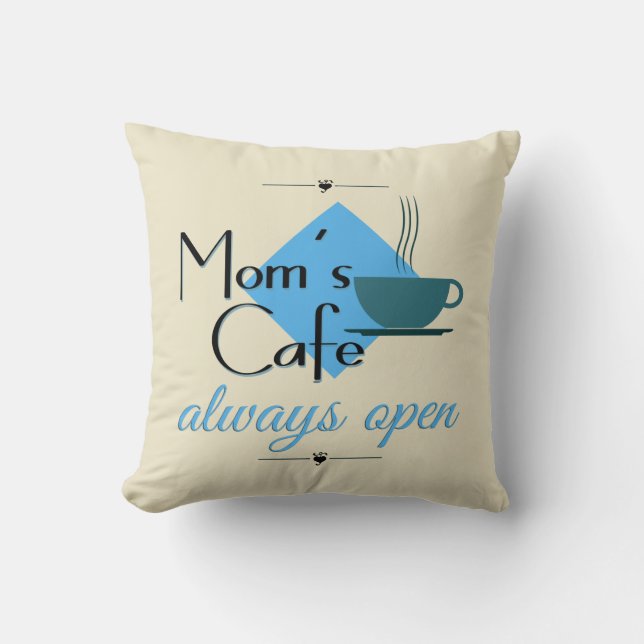 Almofada Café de mãe sempre aberto (Frente)
