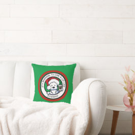 Almofada Café de Natal KiniArt Westie