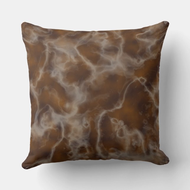 Almofada Café e Cream Marble abstrato (Verso)