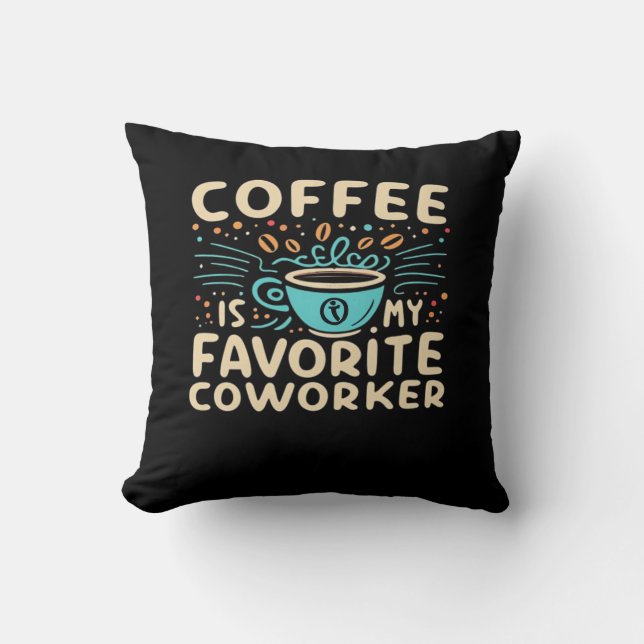 Almofada Café É Meu Colega Favorito Viral (Frente)