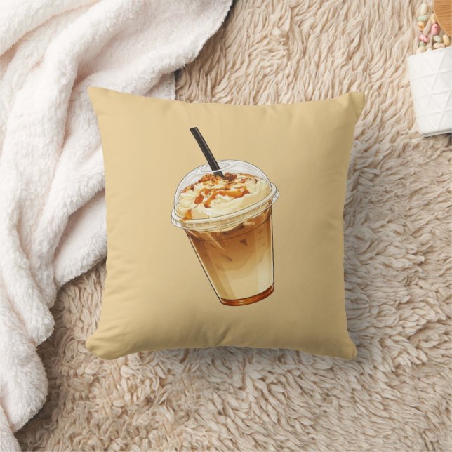 Almofada Café Gelado com Caramelo e Nozes (Cobertor)