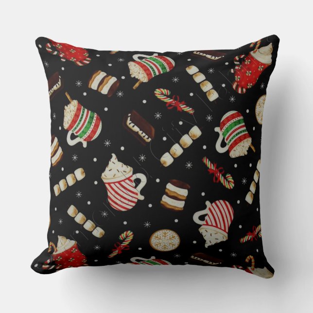 Almofada Café Latte Travesseiro decorativo de Café de Natal (Frente)