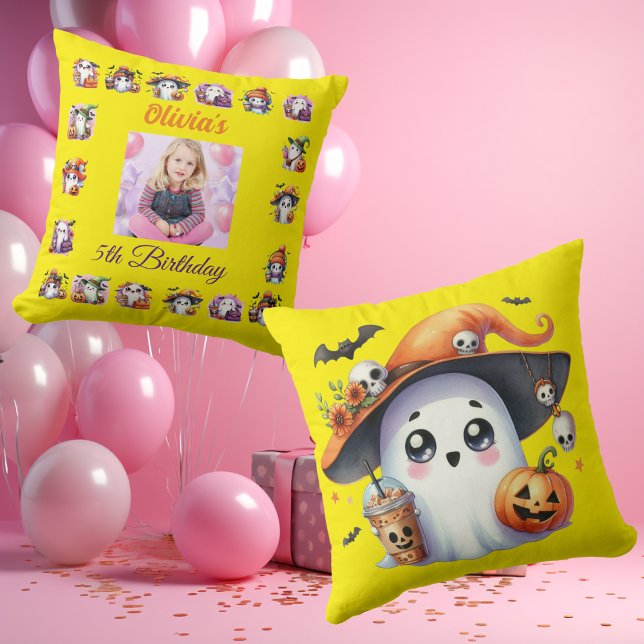 Almofada Café Lover Ghost Travesseiro decorativo Aniversári (Criador carregado)