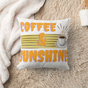 Almofada Café & Luz Solar – Vibrações Positivas da Manhã