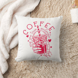 Almofada Café Minha Única Alma Gêmea Mão de Esqueleto Verme