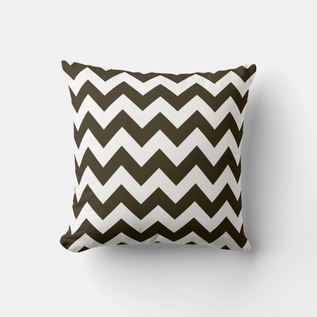 Almofada Café Mocha Neutral Chevron (Frente)