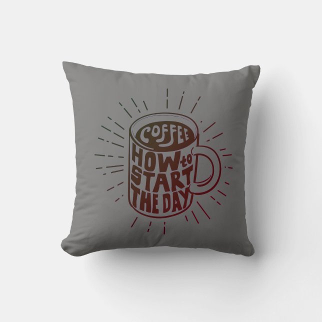 Almofada Café para começar seu dia T-Shirt (Frente)