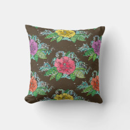 Almofada café surf hibiscus