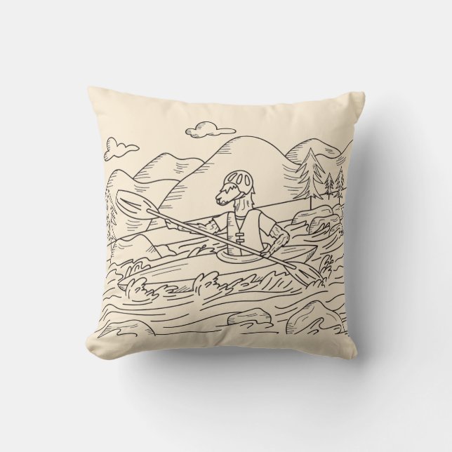 Almofada Caiaque Aventure Khaki de Trailpaca (Frente)