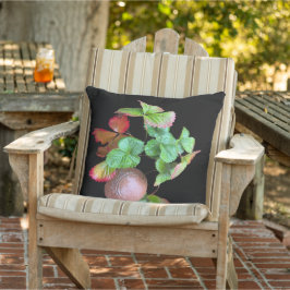 Almofada Cair Na Estação De Morango Foto Do Jardim Do Quint