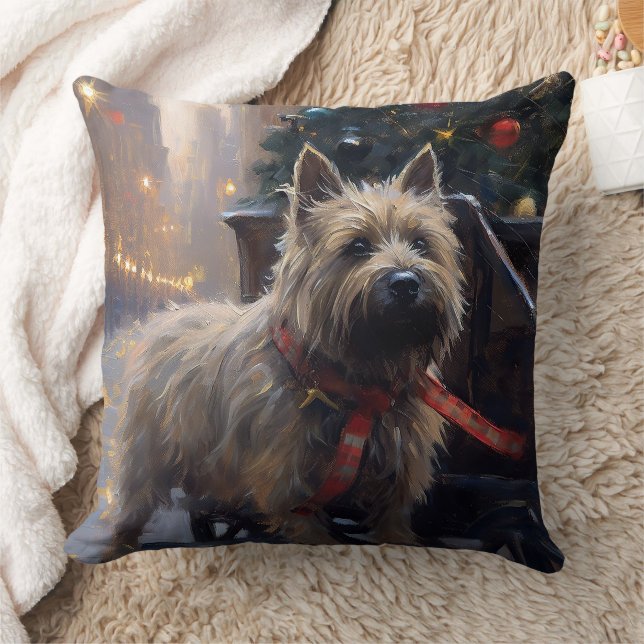 Almofada Cairn Terrier Christmas Fesason Season (Cobertor)