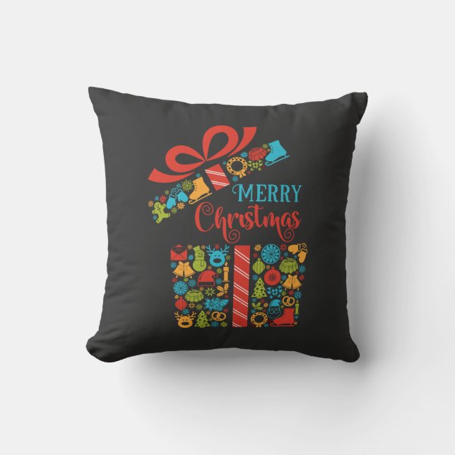 Almofada Caixa de Surpresa de Natal (Frente)