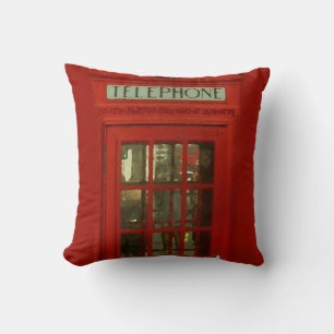 Almofada Caixa de Telefone Vermelho da Cidade de Londres, p