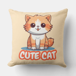 Almofada caixa de travesseiro de gato fofo