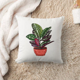 Almofada Calathea Travesseiro decorativo de Planta desenhad