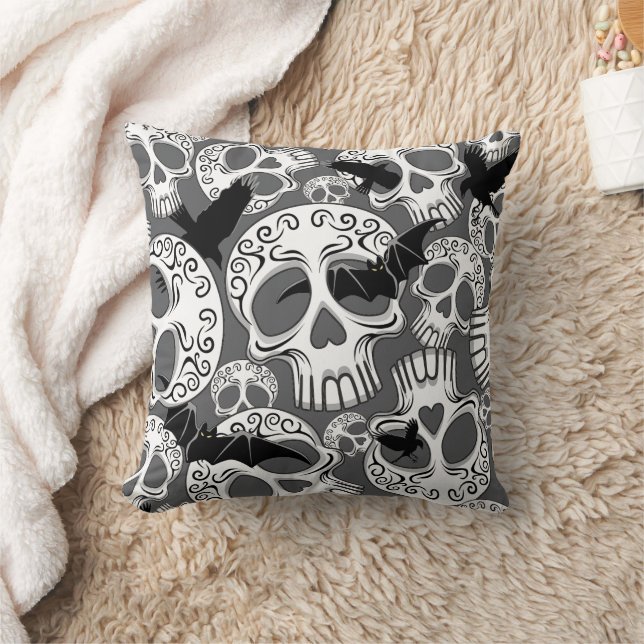 Almofada Calaveras Decorativas do Halloween (Cobertor)