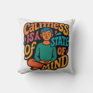 Almofada Calbaga É Um Estado De Mente - Meditando Yogi Zen
