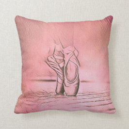 Almofada Calçados de Balé Rosa Elegante Simples no ponteiro