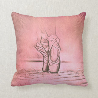 Almofada Calçados de Balé Rosa Elegante Simples no ponteiro