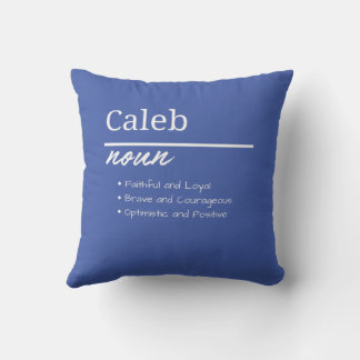 Almofada Caleb, Definição de Nome Personalizado de Menino