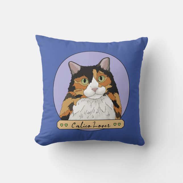 Almofada Calico Cat Lover (Frente)